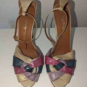 Miss Sixty peep toe strappy sandal 4 inch heels. Made in Italy. Size 40 EU/ 9 US